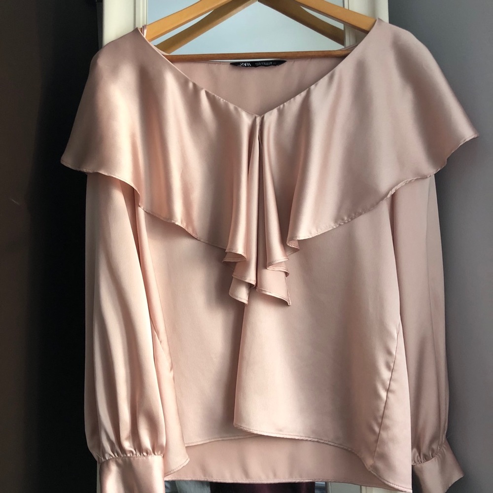Zara satin blouse